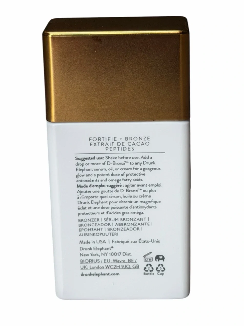 Drunk Elephant D-Bronzi Anti-Pollution Sunshine Bronzing Drops with Peptides